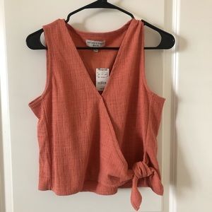 Madewell Coral Crop Tank NWT